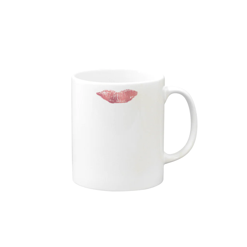 ayuka miyamotoのうっかりマグ(PINK) Mug :right side of the handle