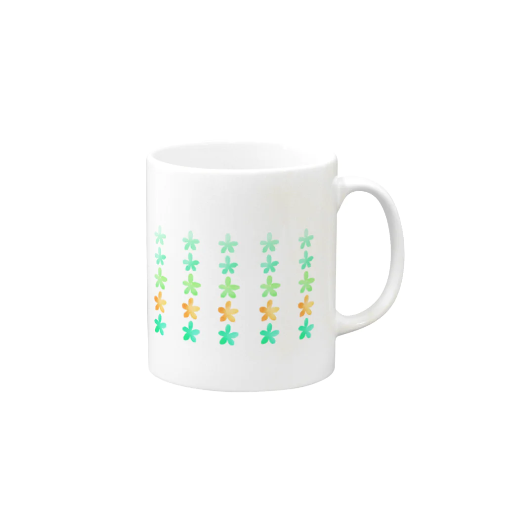 moromo.の水彩な花 Mug :right side of the handle