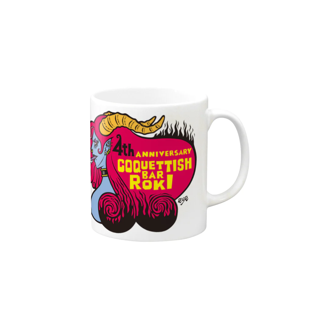 Coquettish bar ROKIのROKI4周年グッズ-2 Mug :right side of the handle