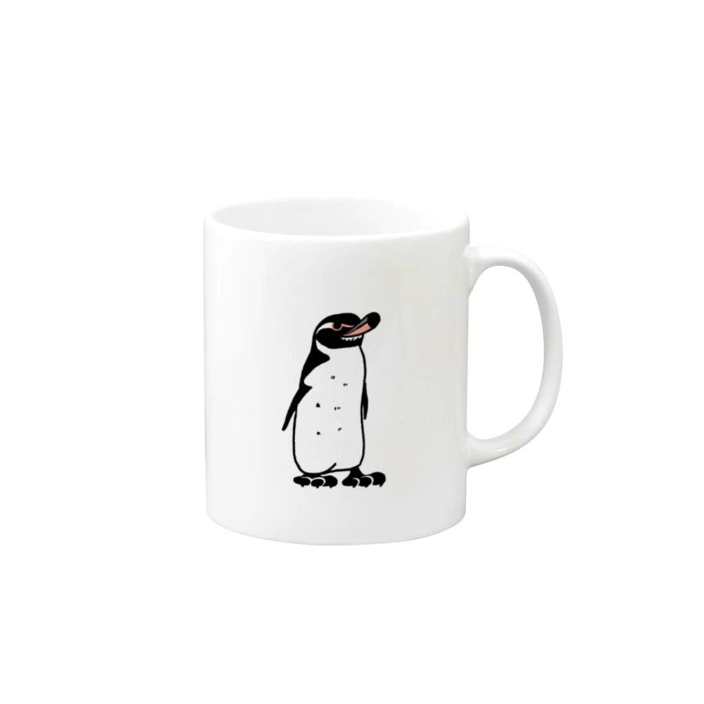 空とぶペンギン舎のガラパゴスペンギンA Mug :right side of the handle