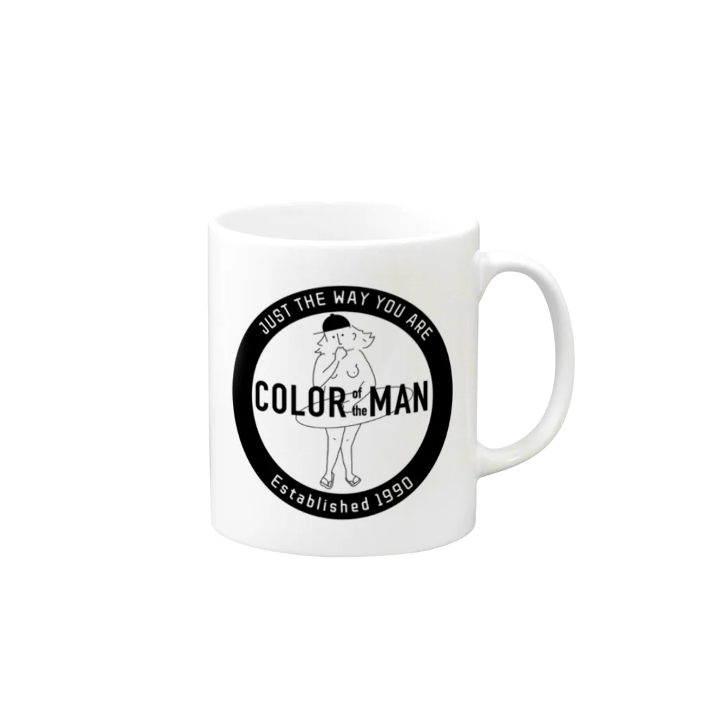 COLOR of the MANのCircle Logo Mug :right side of the handle