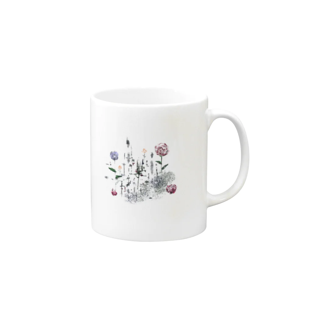 創作工房muccoのflowers Mug :right side of the handle