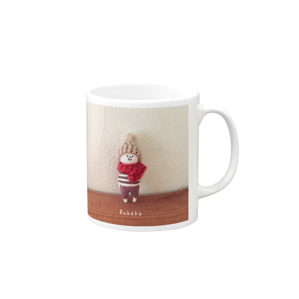 RuhakoのRuhakoぼんぼりちゃん Mug :right side of the handle