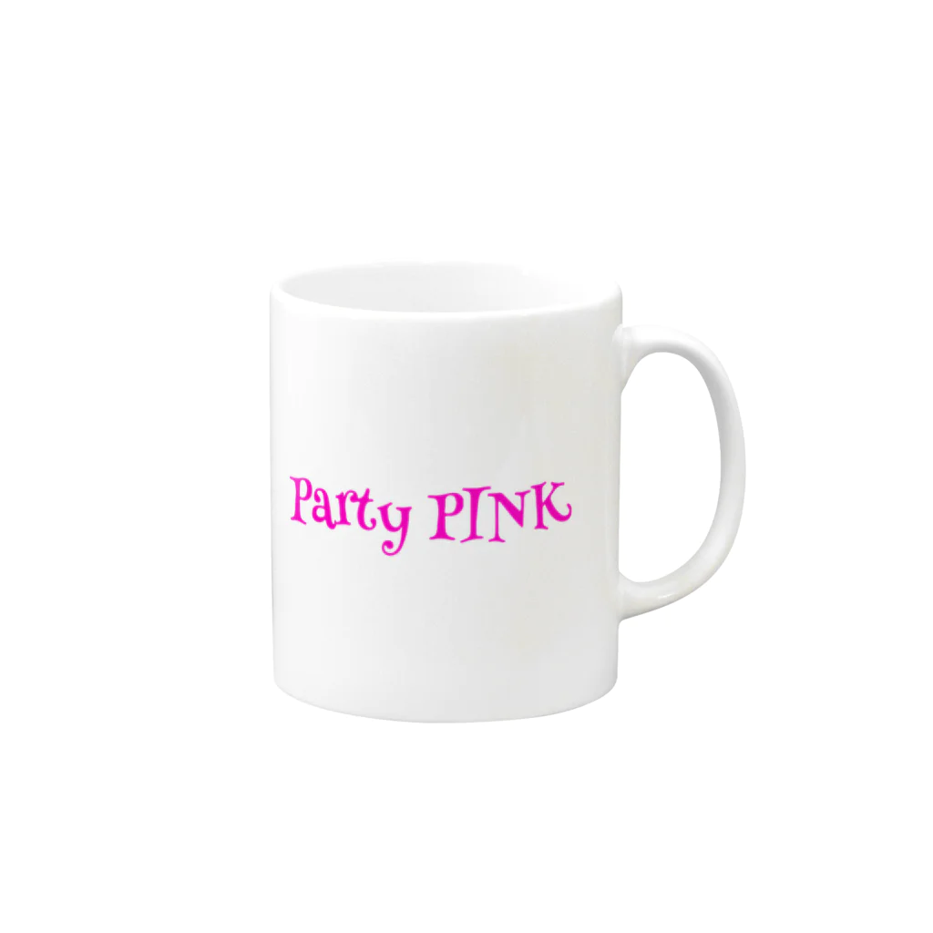 Party_PINKのParty PINK ロゴ小 マグカップの取っ手の右面