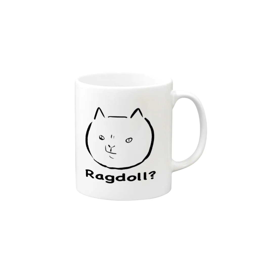 monimalのRagdoll? Mug :right side of the handle