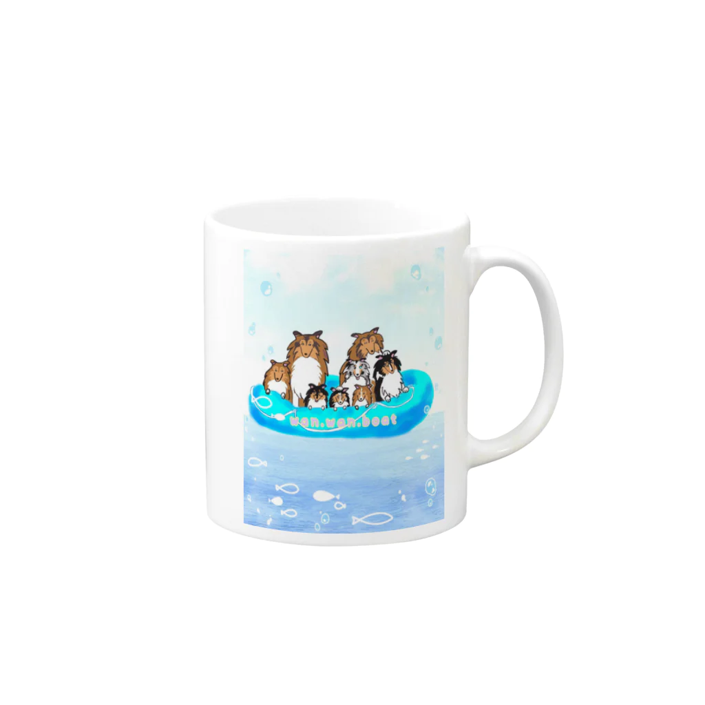 malasmamaのwan.wan.boat Mug :right side of the handle