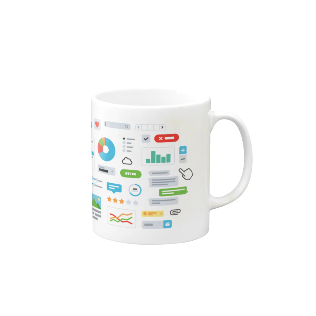 NOBODY754のUI/UX (Light) Mug :right side of the handle