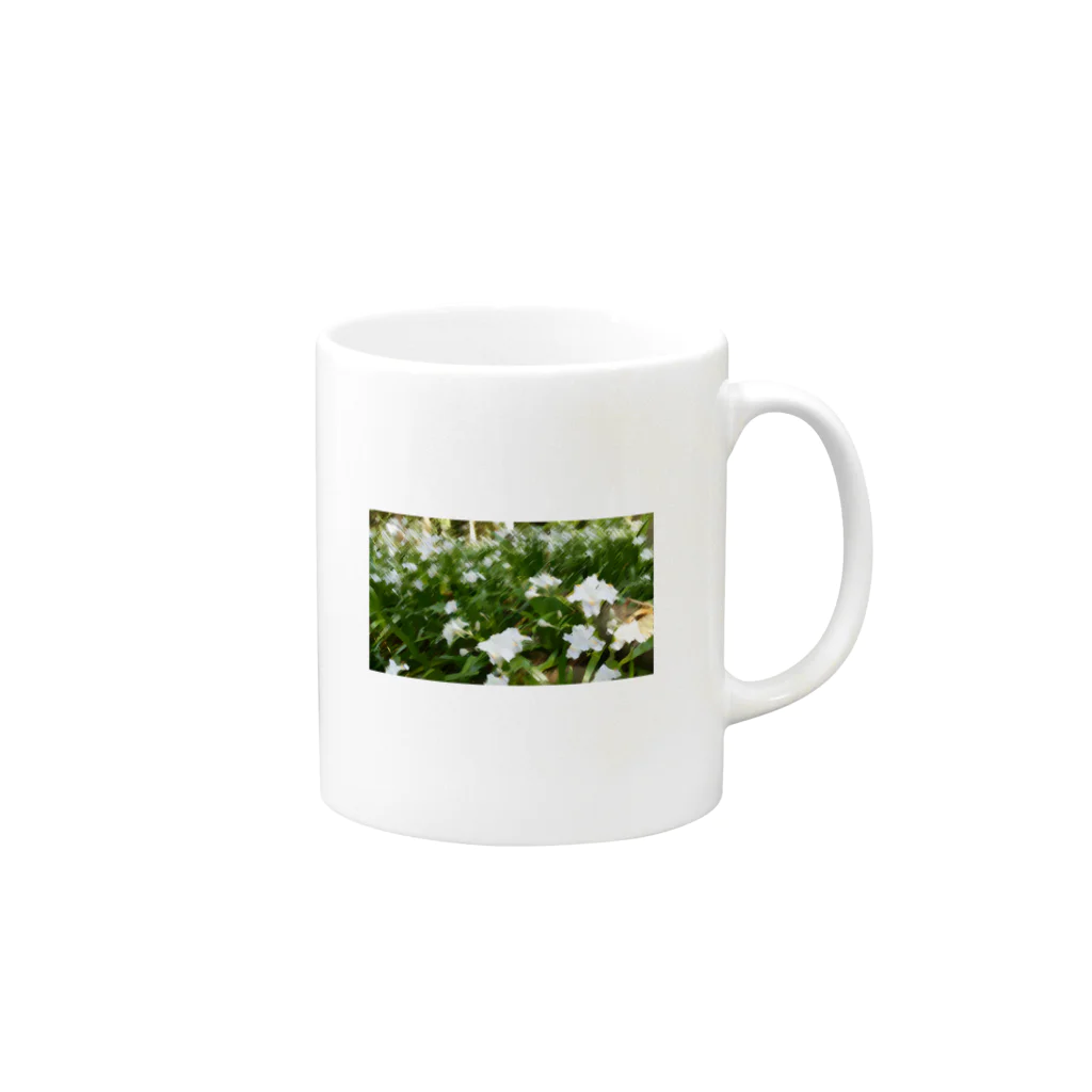 やまとねこのシャガの花畑 Mug :right side of the handle