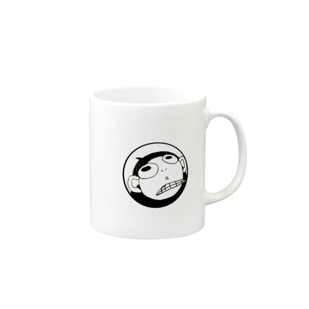 たろうデザインのO-SARU Mug :right side of the handle