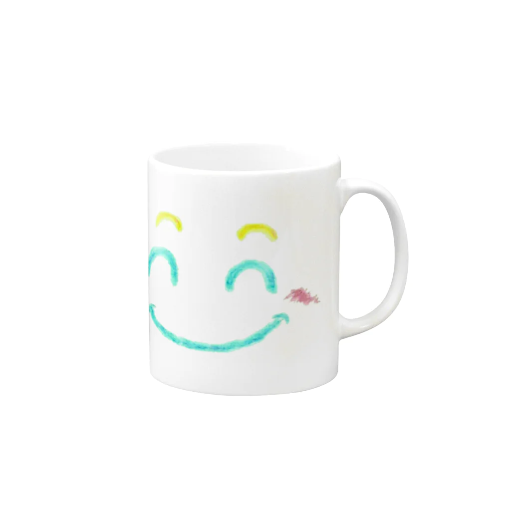 no.14のネココ Mug :right side of the handle