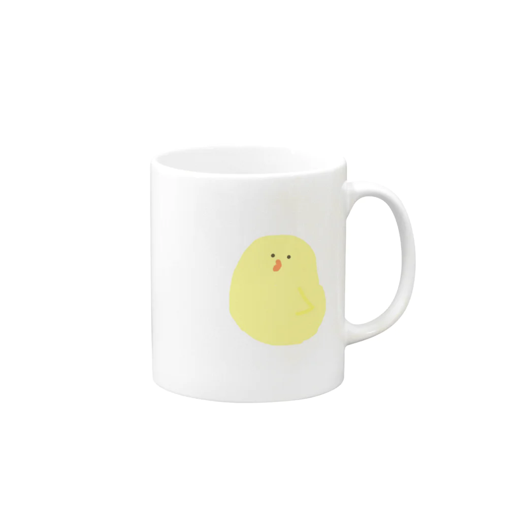 あるくひつじのひよこみたいなマメ 豆です ひよこって言うと怒ります Mug :right side of the handle