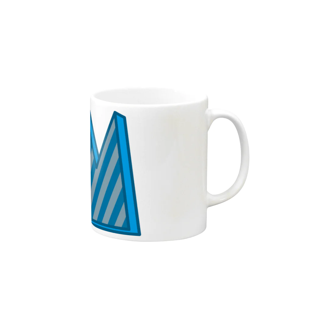 MITSUGI yosukeの山山ブルー Mug :right side of the handle