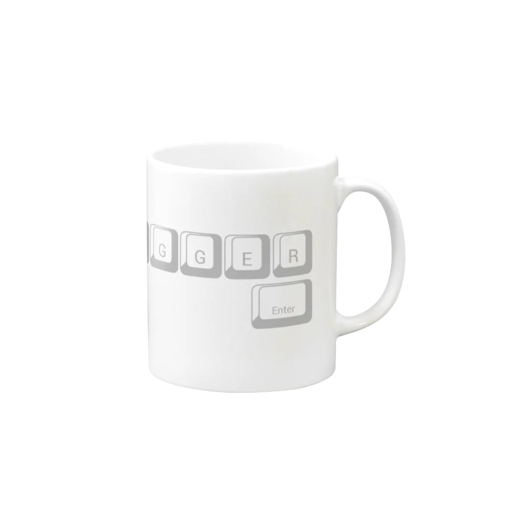 バビのブロガー（キーボード） Mug :right side of the handle