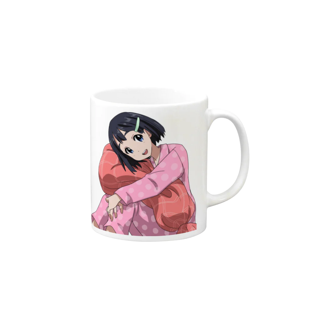 itome_laboの女子高生の寿々(すず)ちゃん【おやすみなさい♪】 Mug :right side of the handle