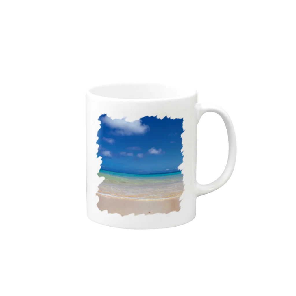 南ぬ楽園「ぱいぬらくえん」のニシ浜から望む Mug :right side of the handle