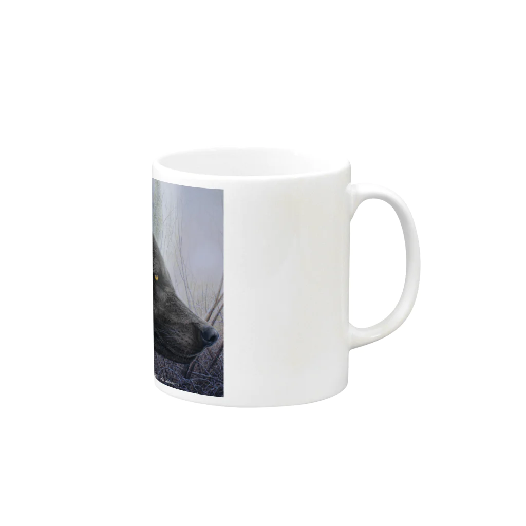 アラスカ野生動物画家きむらけいのLIFE PARTNER Ⅱ Mug :right side of the handle