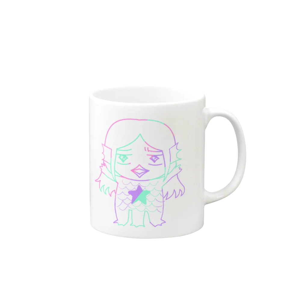 kaworu★SHOP＠SUZURIのアマビエをる★ちゃん Mug :right side of the handle