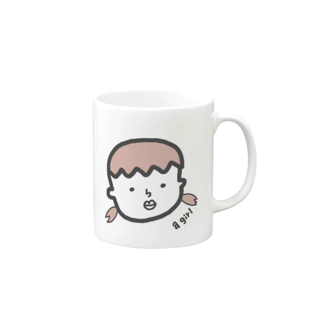 bluemountainのa girl Mug :right side of the handle