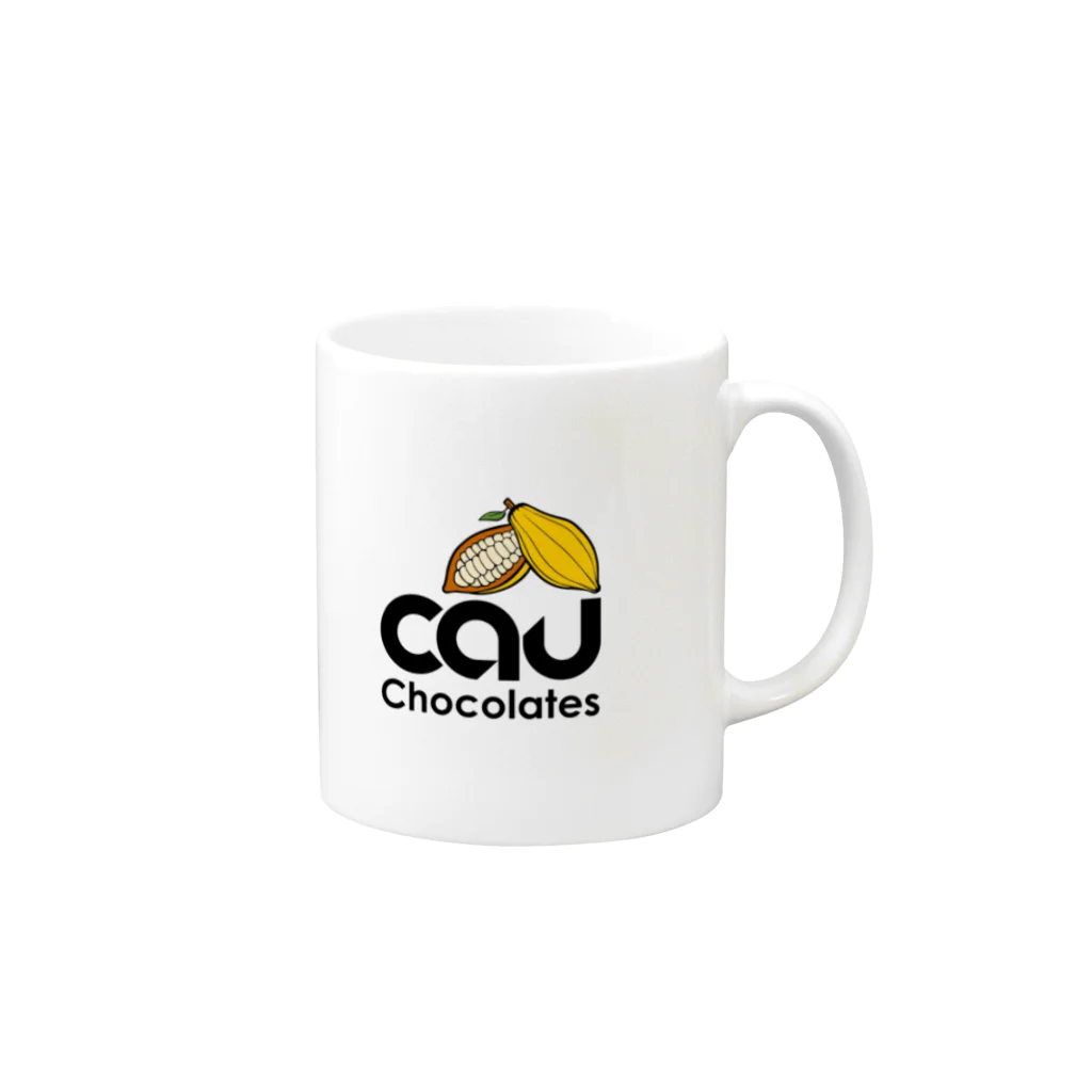 CAU(チャウ）チョコレート・ジャパン公式グッズショップの公式STAFFグッズ Mug :right side of the handle