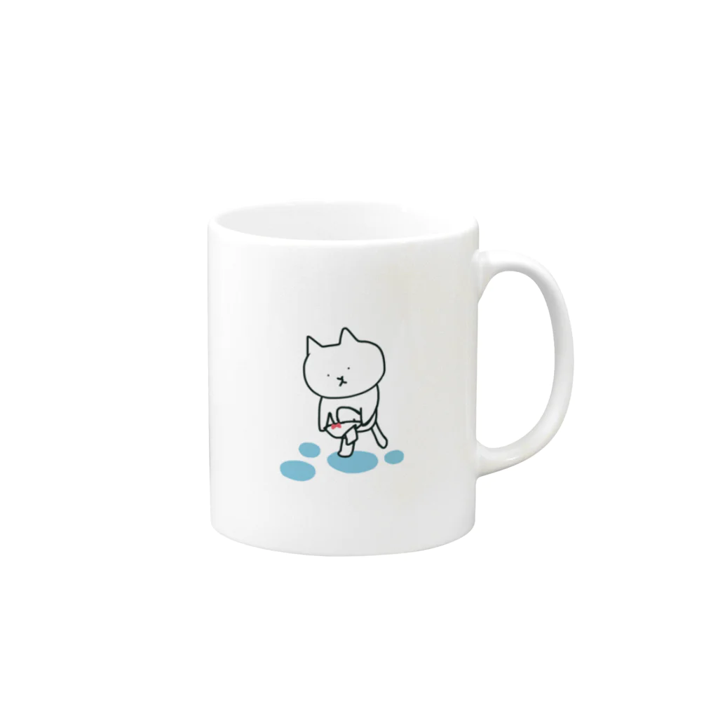 ひとみのねこぱんつ(白ぱんつをはく) Mug :right side of the handle