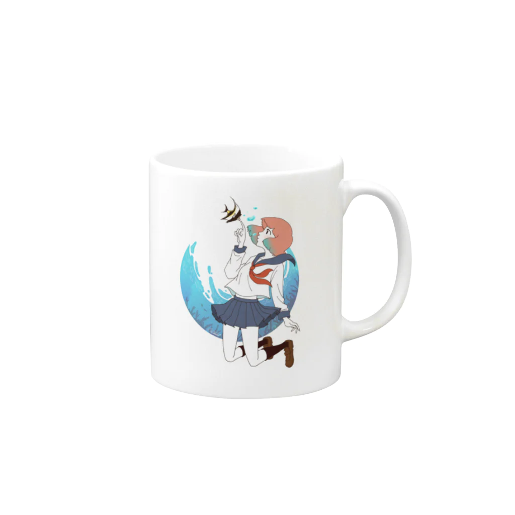 Acabane* Shopの海中少女 Mug :right side of the handle