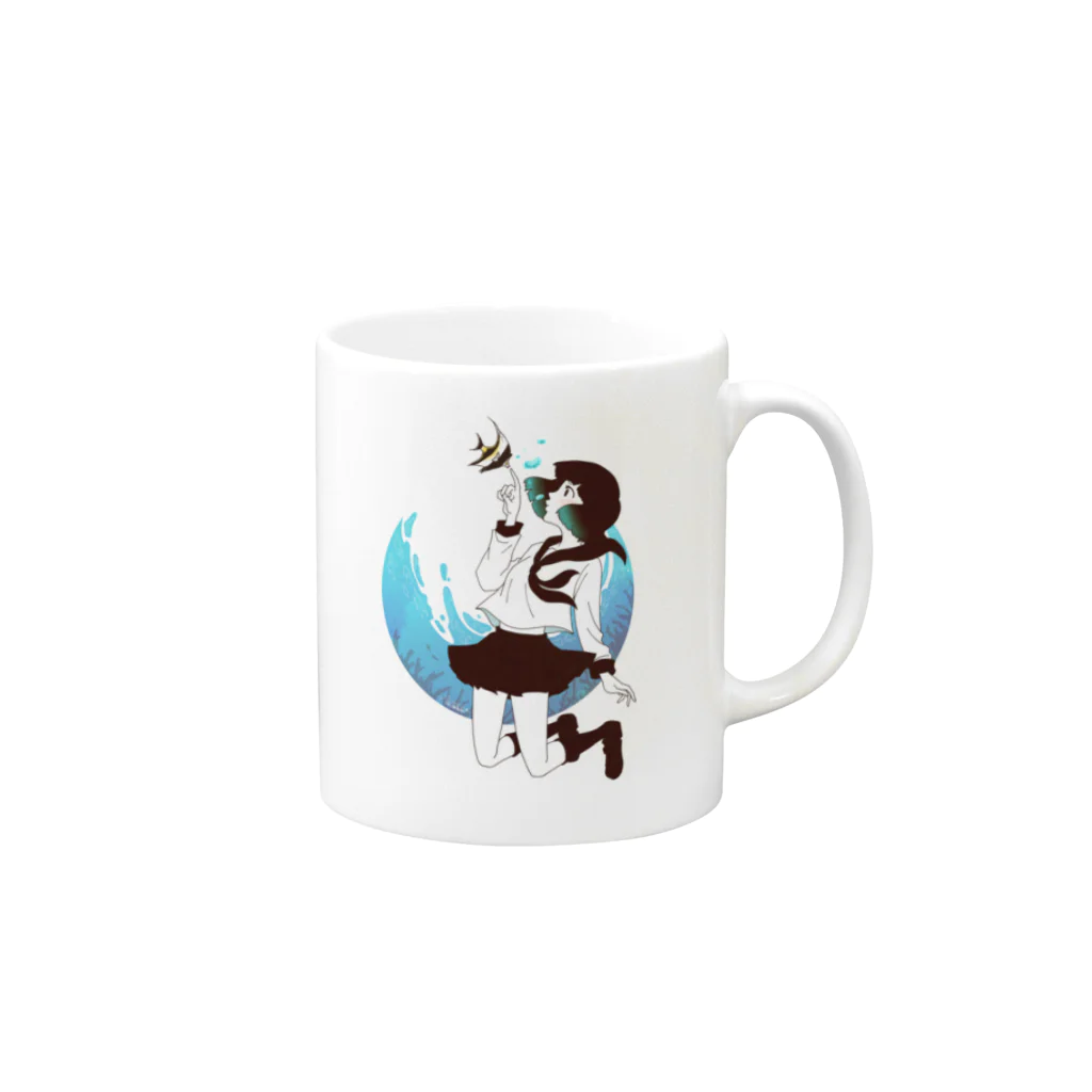 Acabane* Shopの海中少女2 Mug :right side of the handle