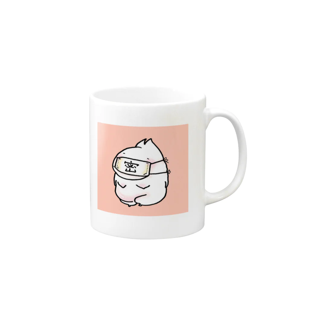 牛乳ミルクの密マスク Mug :right side of the handle