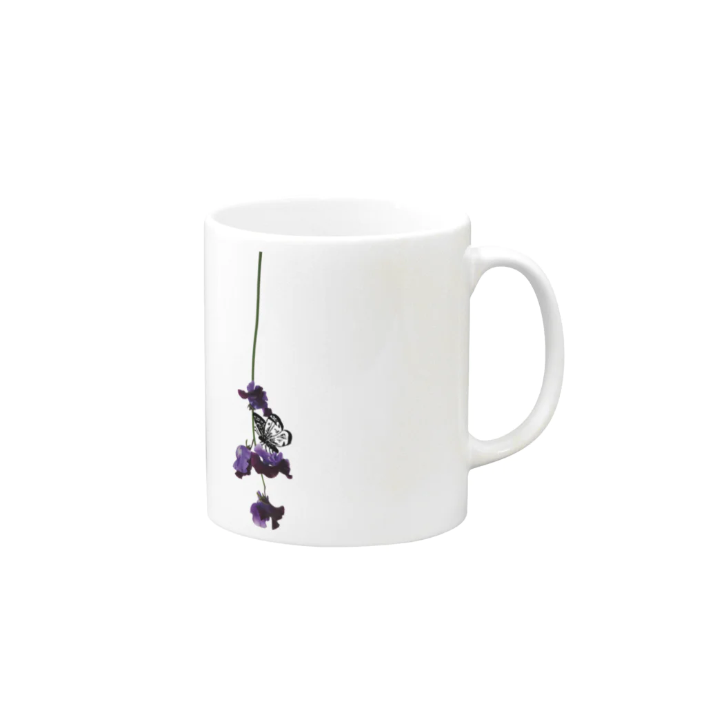 tottoの花と虫 Mug :right side of the handle