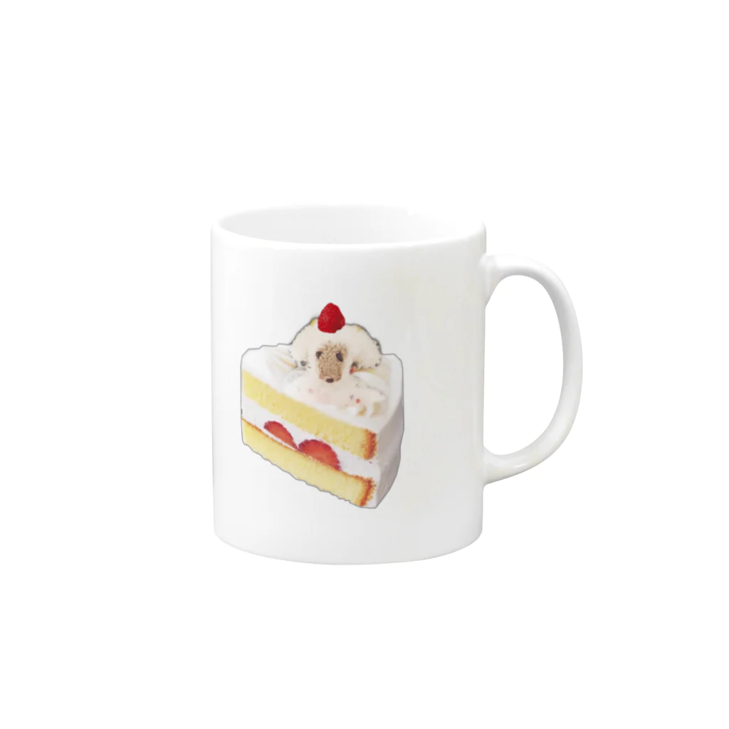 Aimurist のビッグショートケーキ　ミンミン　 Mug :right side of the handle