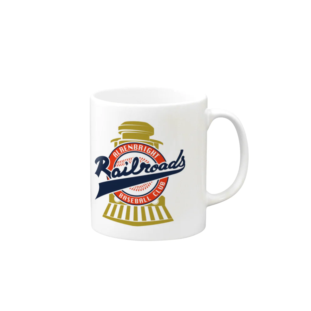 PoooompadoooourのRailroadsロゴ Mug :right side of the handle