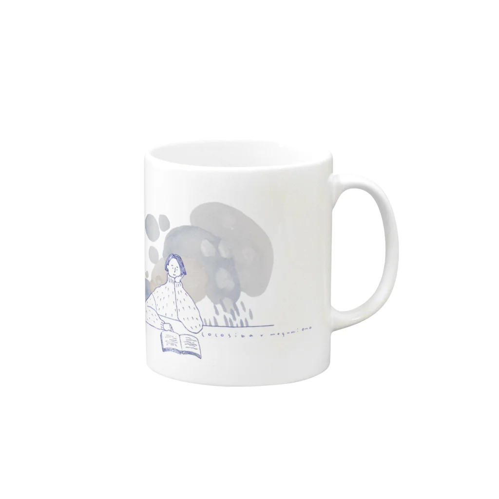 ココシバのココシバ×MegumiOno Mug :right side of the handle