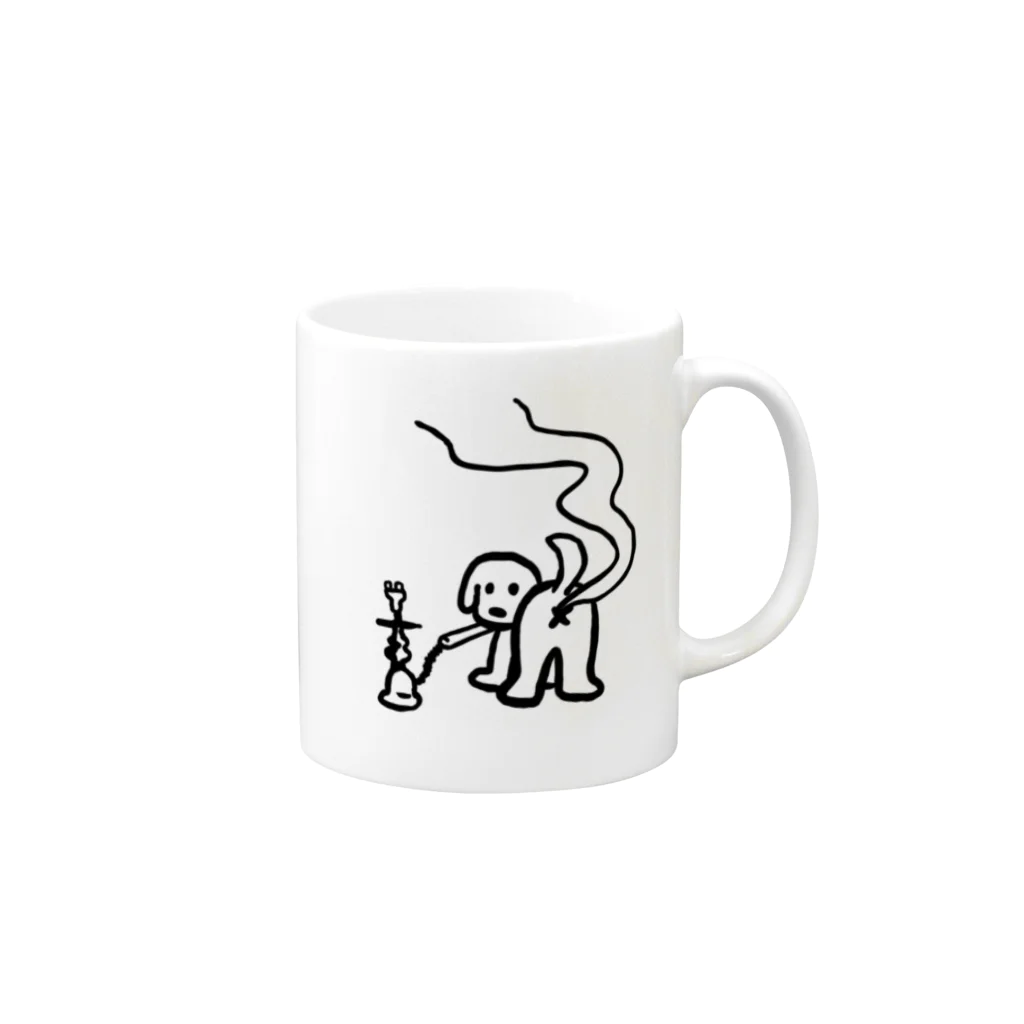 YOSHIDA TAKAYAのシーシャ犬 Mug :right side of the handle