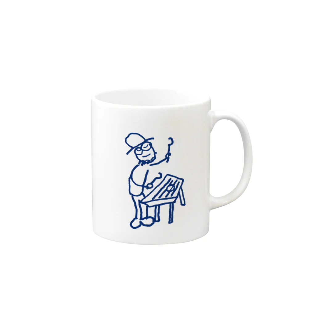 打弦商店のダルシマンB Mug :right side of the handle