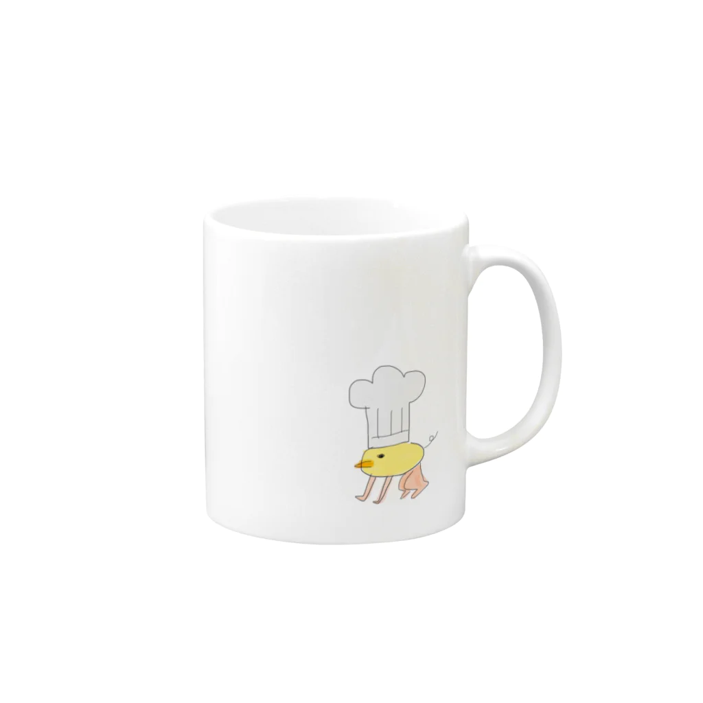 PAPPYのクックバード Mug :right side of the handle