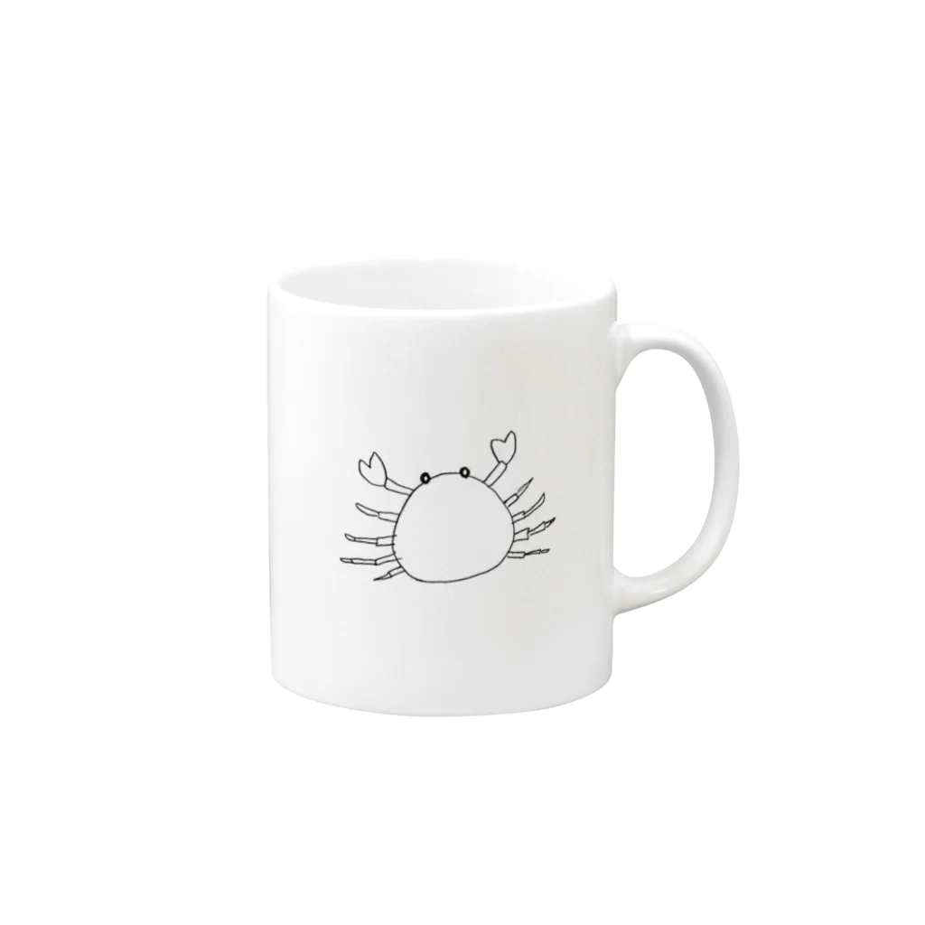 タンパクしつのゆるいカニ Mug :right side of the handle