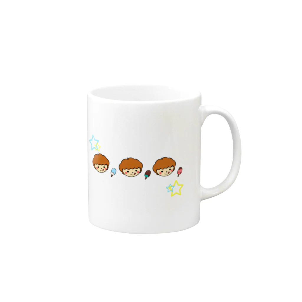 Yuuのオリジナルイラスト1のよくばりグッズ Mug :right side of the handle