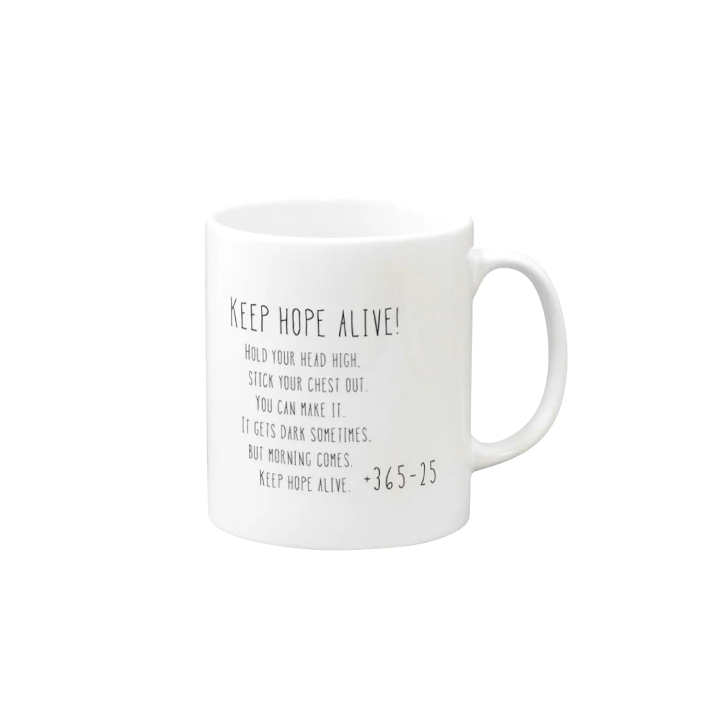 nonn_lalaのkeep hope alive マグカップの取っ手の右面