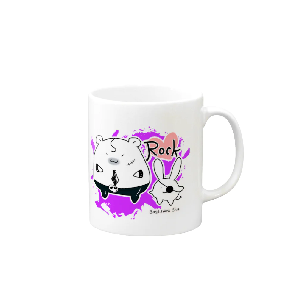 BabyShu shopのSagihamu Rockマグカック Mug :right side of the handle