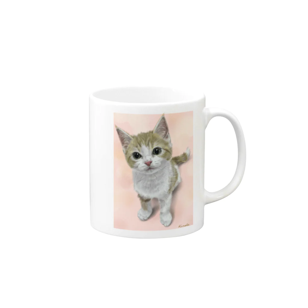 kinako-japanの子猫の姫ちゃん Mug :right side of the handle