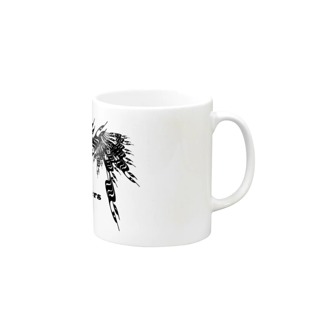 Ray's Spirit　レイズスピリットのLightworker（BLACK） Mug :right side of the handle