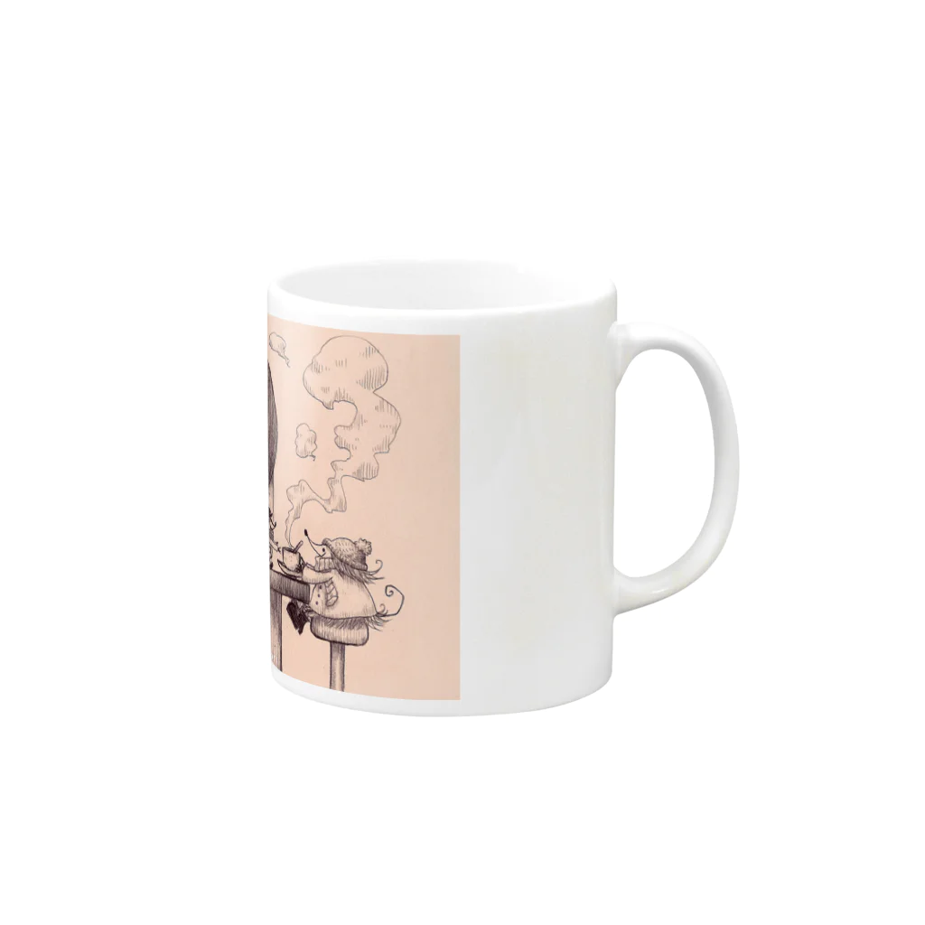 ハモリアオイ GOODS SHOPの彼と同じものを Mug :right side of the handle