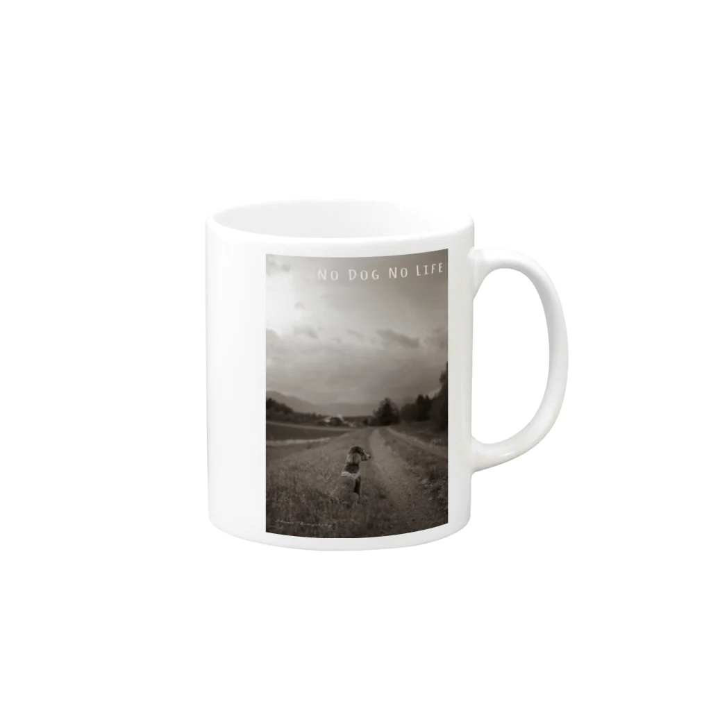 シャンティ　フォトのNo dog No Life/Joy 1 Mug :right side of the handle