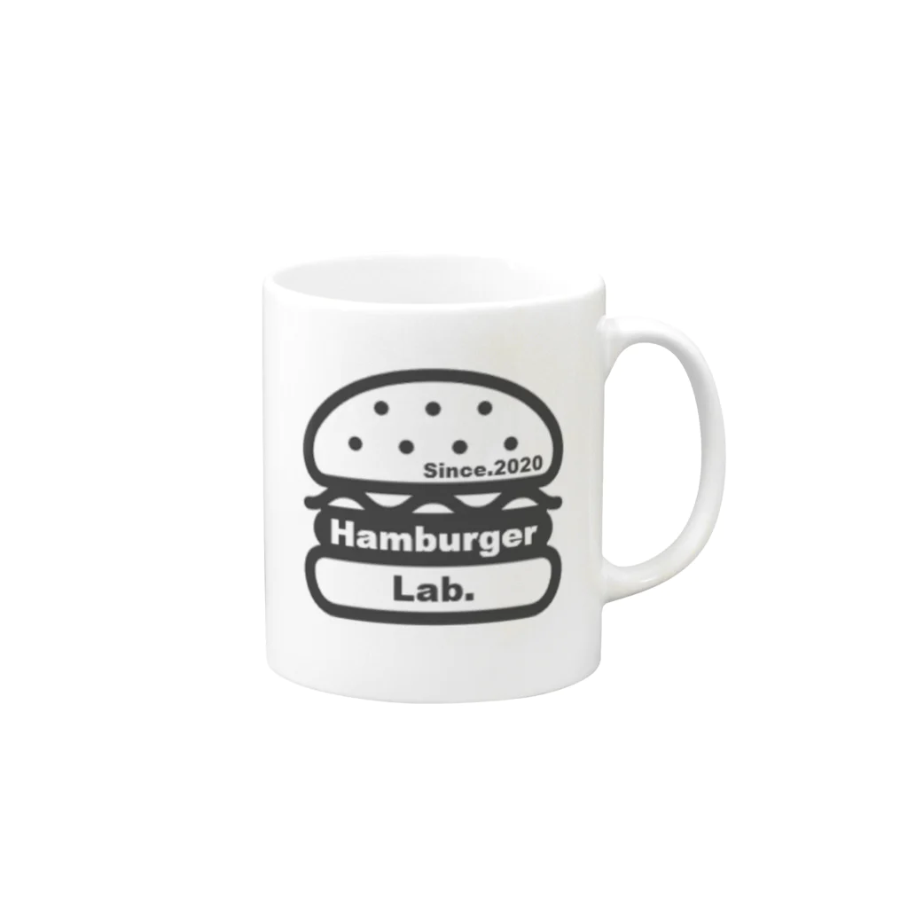 メガネ@バーガーけんきゅういんのHambuger Lab.  Mug :right side of the handle