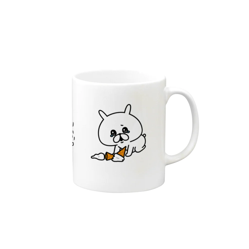 chococo_yuruusagiのゆるうさぎ 3コマアイス物語 Mug :right side of the handle