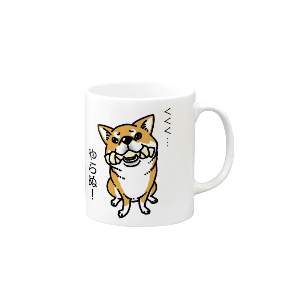 真希ナルセ（マキナル）の得意げな柴犬（赤柴） Mug :right side of the handle