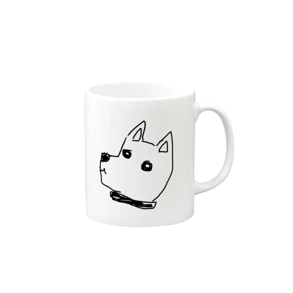 ꧁あふぇくしょん꧂の犬を描いてと言われました。 Mug :right side of the handle