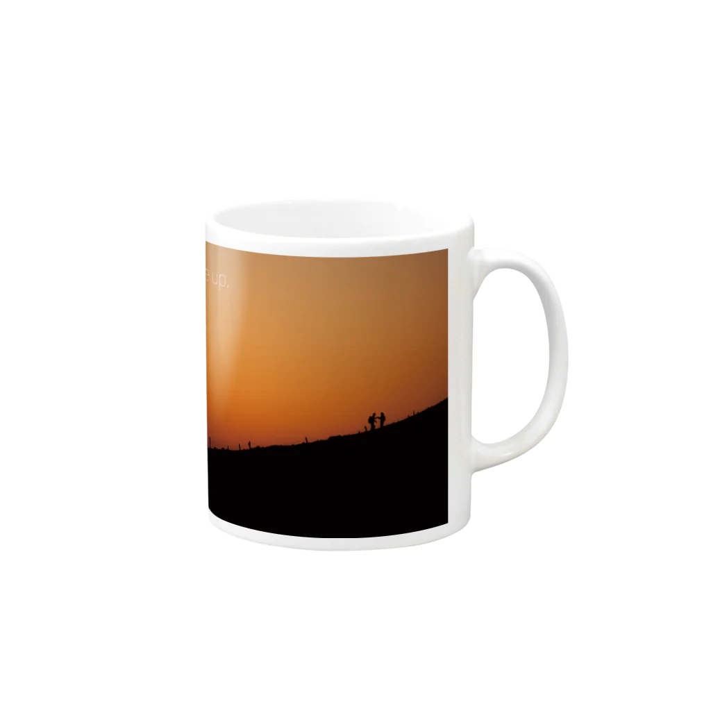 薪活倶楽部のYou raise me up Mug :right side of the handle