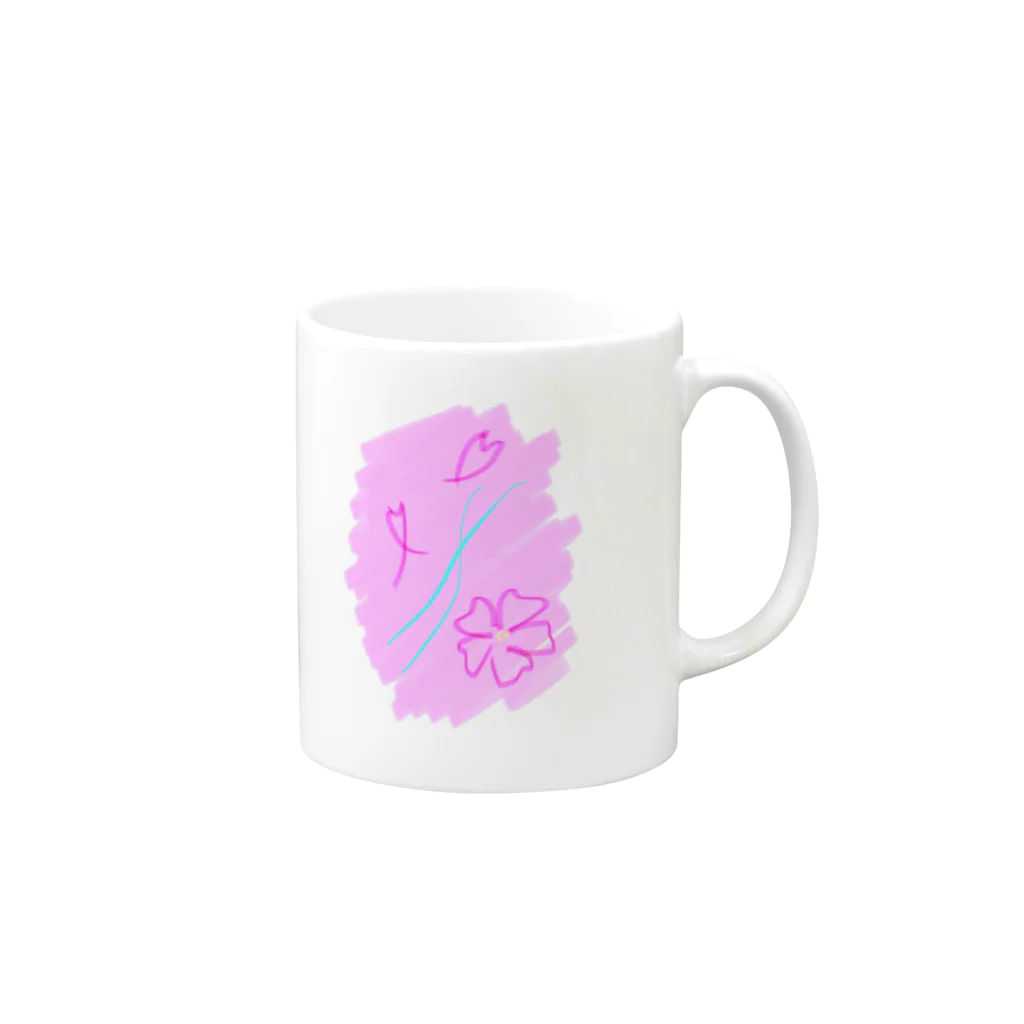 ゆるーい○○のゆるゆる和柄 Mug :right side of the handle