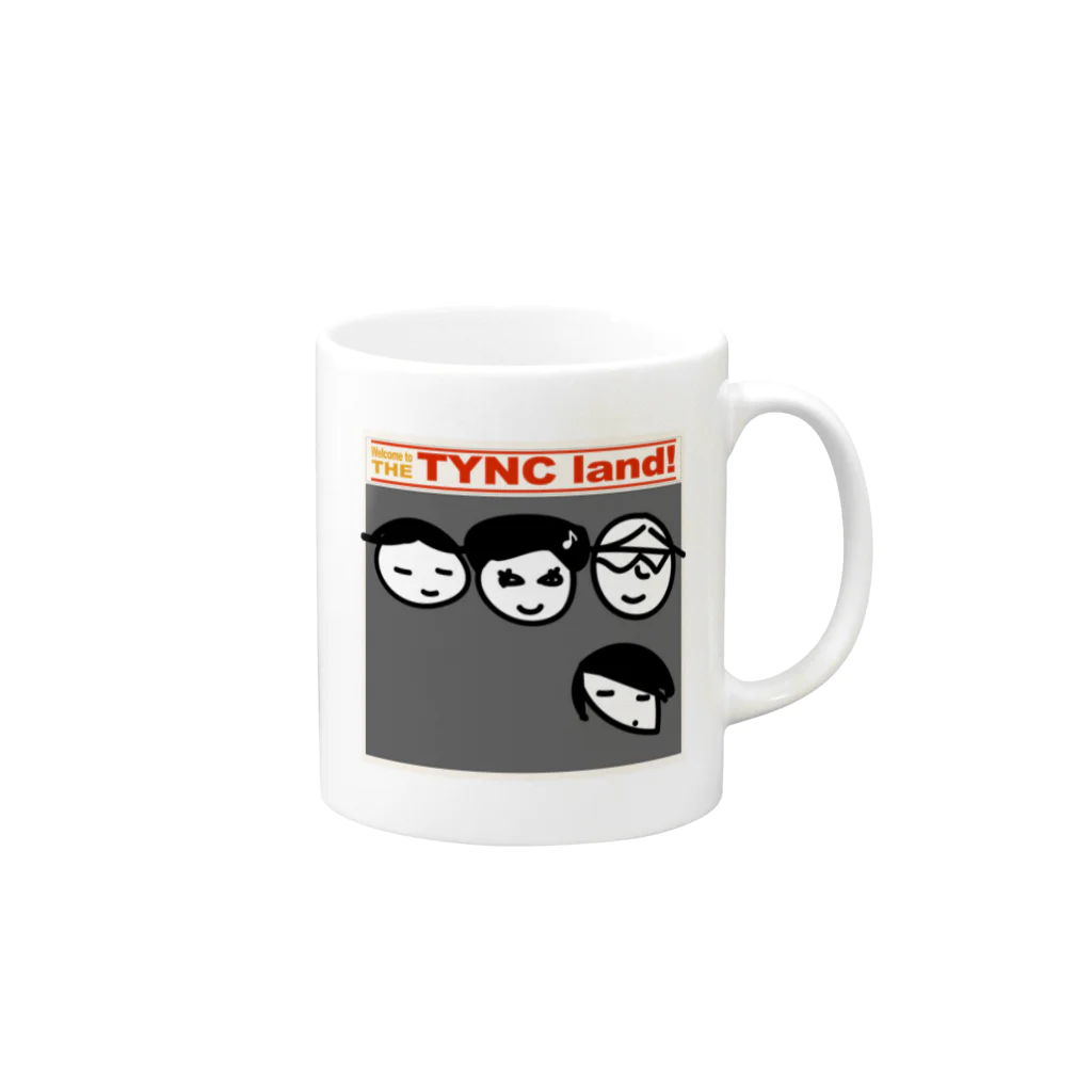 Kekyo & Yoritan RECORDSのTHE TYNC land Mug :right side of the handle