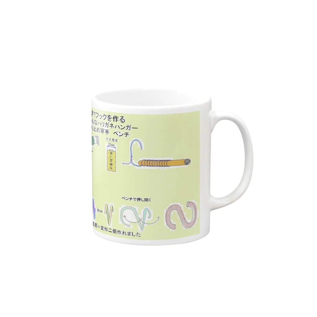 アズペイントのS字フックの作り方 Mug :right side of the handle